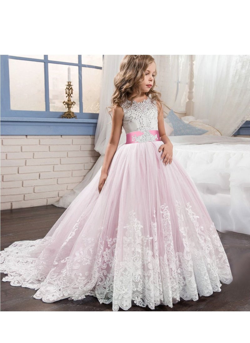 Loquat Fashionable Cute Girls Dresses Pink 