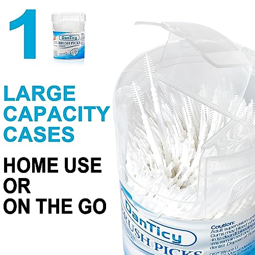 DanTicy Brushpicks Interdental Toothpicks,Soft Bristle Dental Floss Picks Toothpicks,Helps Removes Plaque and Debris Between Your Teeth 300PCS (Pack of 1) - Image 4