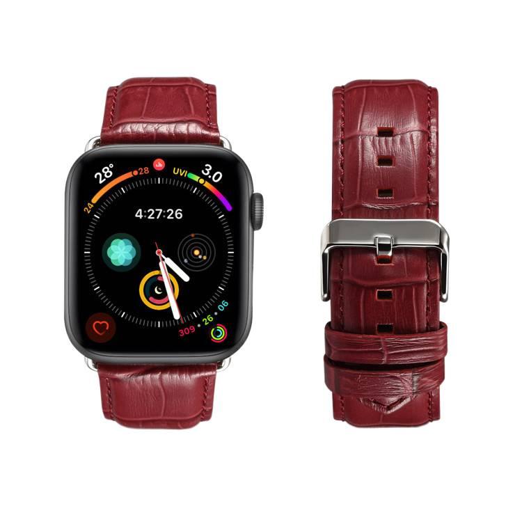 AD Green Classic Leather Strap Smartwatch Band Compatible with Apple Watch / SE with Adjustable Fit Replacement Strap for Daily Wear - Image 4