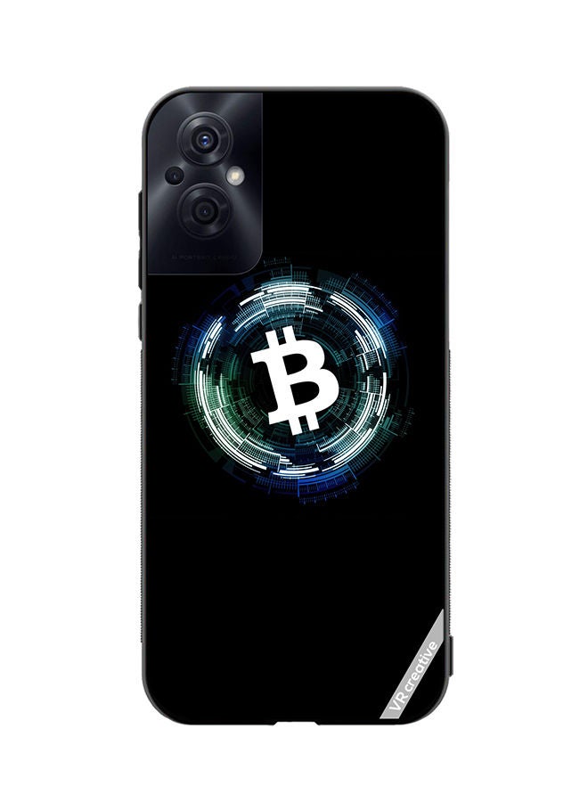 VR CREATIVE Protective Case Cover For Oppo Reno8 Z Bitcoin Design Multicolour - Image 1