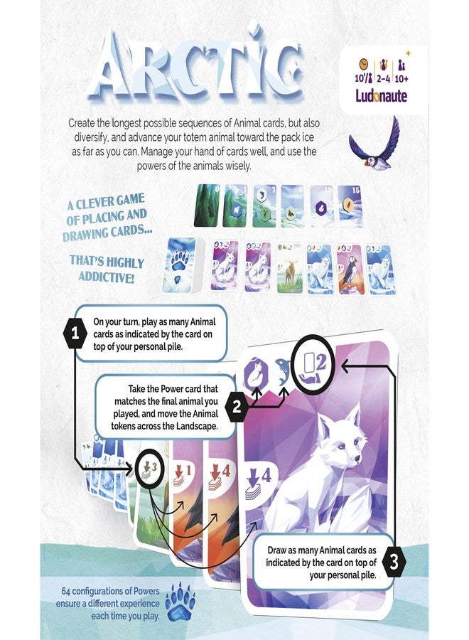 Ludonaute: Arctic - Strategy Card Game, Animal Set Collection & Hand Management, Clever Gameplay, Utilize Animal Powers, Ages 10+, 2-4 Players, 20 Min - Image 2