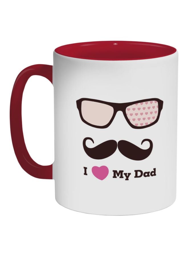 RYN I Love My Dad Printed Coffee Mug Red/White/Black 325ml