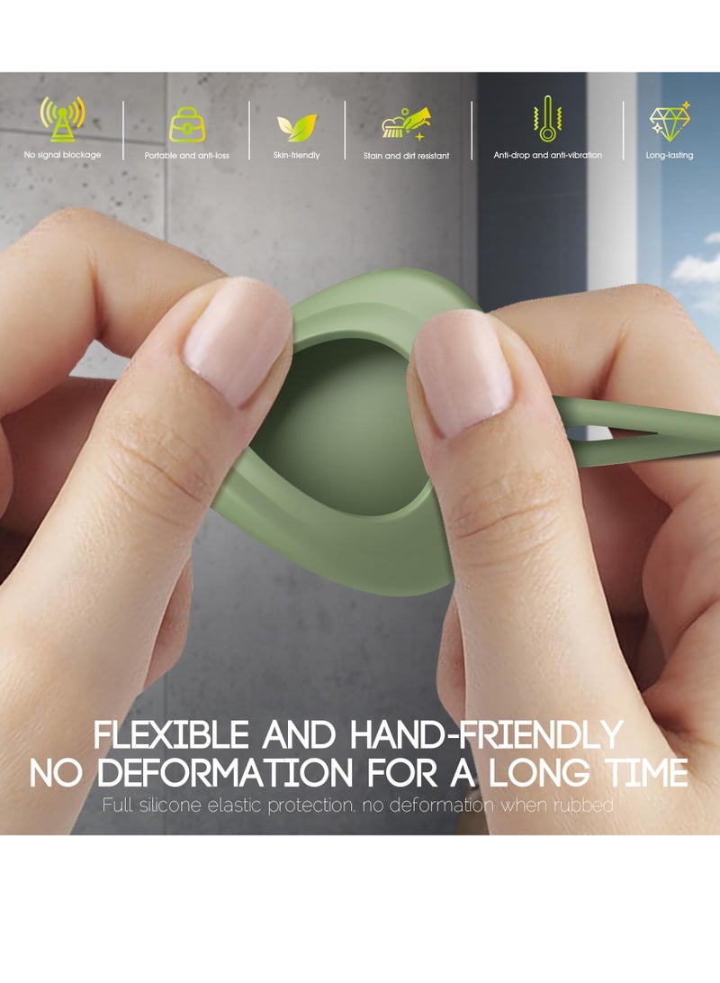 5-Pack Silicone AirTag Holders, Compatible Keychain Accessories for Apple AirTag, Protective Cases for Car Keys, Wallets, Luggage, and Pets (Multi-Color) - Image 2