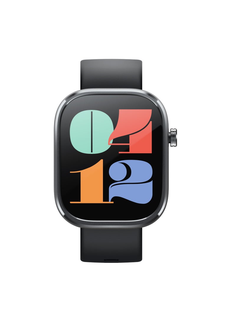 Mibro C4 Dark Gray Smartwatch – 2.01-inch TFT Display, Bluetooth Calling, 300mAh Battery, Water-resistant up to 20m, 100+ Sport Modes - Image 1