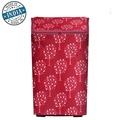 E-Retailer Washing Machine Cover for Top Load 5kg to 7.5kg | Light Weight Dustproof Cover with Zip Enclosure | Tree Print Fully Automatic Washer Protector for Indoor Outdoor Use | Size 23x23x35 Inch - Image 5