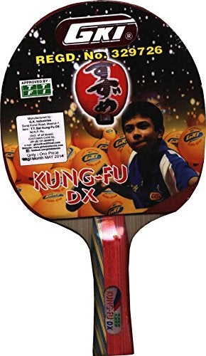 GKI Kung Fu DX Wooden Table Tennis Racquet (Multicolour) - Image 1