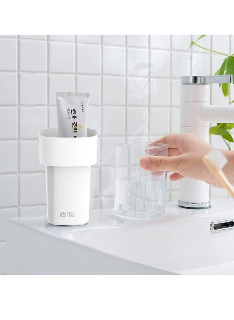 إسكدنيا محتوي الفرشاة الأسنان للحمام مع 5 حالات حماية رؤوس الفرشاة، حاوية الفرشاة السفرية للتخييم والمدرسة ورحلة الأعمال والدش مع الاستحمام - Image 3