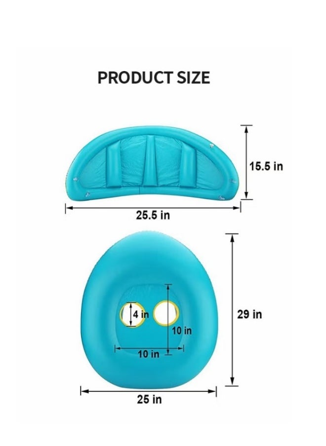 MIXDE Baby Float Swimming Pool Toddler Floaties，Inflatable Outdoor Swimming Ring Seat with Inflatable Canopy Shark Infant Pool Float for Kids  - Image 4
