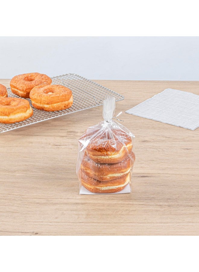 Restaurantware Flat Bottom Heat Seal Sandwich Bags Heat Sealable Food Bags - Gusset Bag with Paper Insert - Clear - 4 x 4 x 9 Inch - 100ct Box - Bag Tek - Image 3