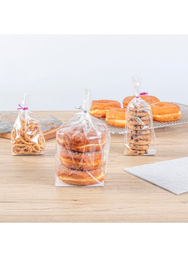 Restaurantware Flat Bottom Heat Seal Sandwich Bags Heat Sealable Food Bags - Gusset Bag with Paper Insert - Clear - 4 x 4 x 9 Inch - 100ct Box - Bag Tek - Image 4