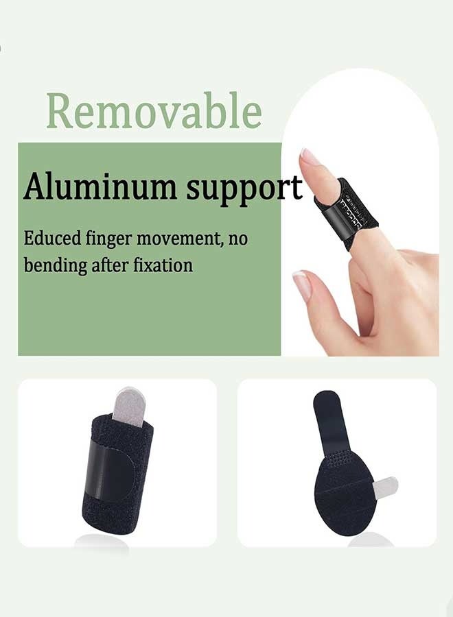 RAWAID 5Pcs Finger Splints with Adjustable Fixing Belt Finger Straightener Built-in Steel Sheet Arthritis Sport Finger Support Sleeves Protector for Arthritis Pain Relief - Image 5