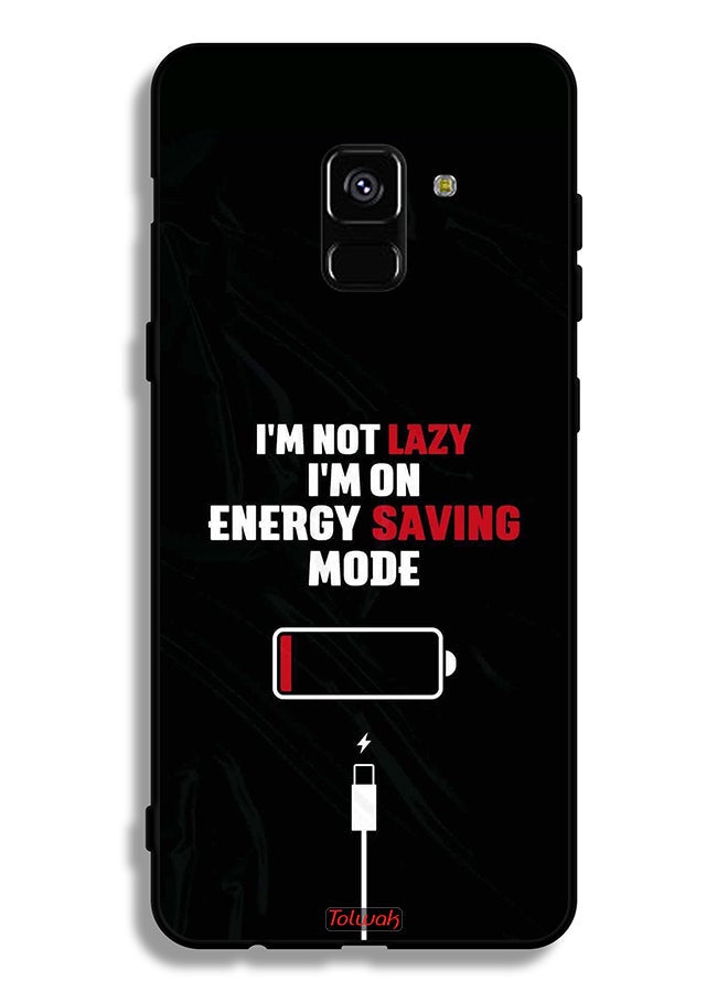 Tolwak Samsung Galaxy A8 Plus (2018) Protective Case Cover I Am Not Lazy I Am On Energy Saving Mode - Image 1