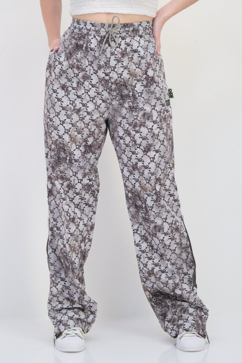 The Giving Movement X Fifty Made Women Long Fit Brand Logo Track Pants, Multicolor - Image 1