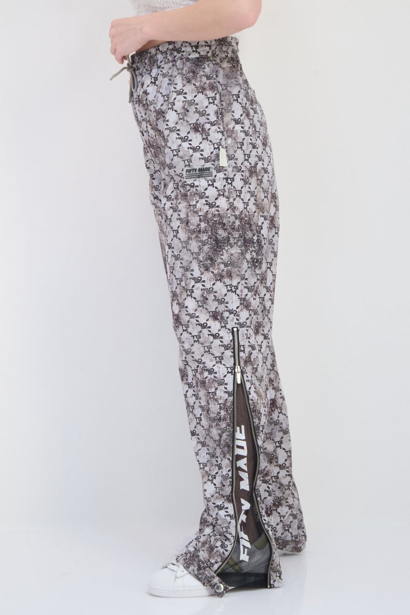 The Giving Movement X Fifty Made Women Long Fit Brand Logo Track Pants, Multicolor - Image 2