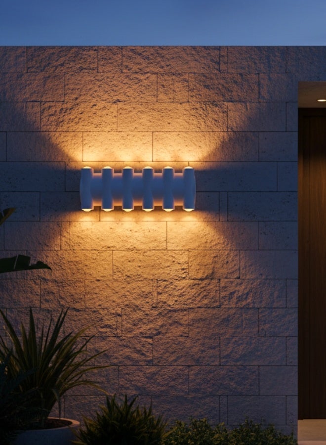 Target Modern Up Down LED  Wall Lights 12W White - Image 1