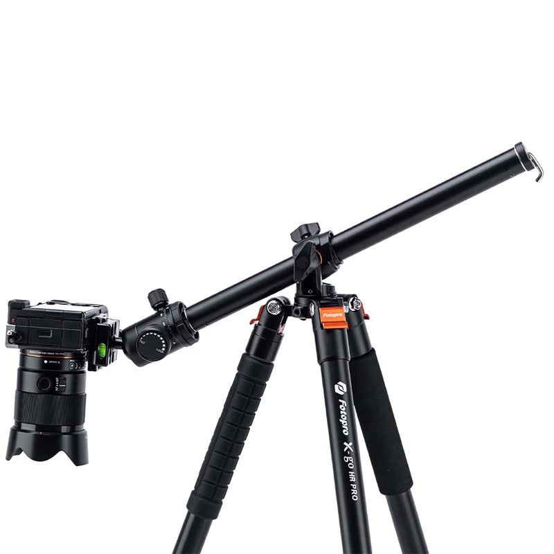 Fotopro Camera Tripod with Ball Head, Horizontal Overhead Shooting Travel Tripod, Universal Travel Tripod for Digital Camera DSLR Video Camcorder Canon Nikon Sony (X-go HR Pro) - Image 1