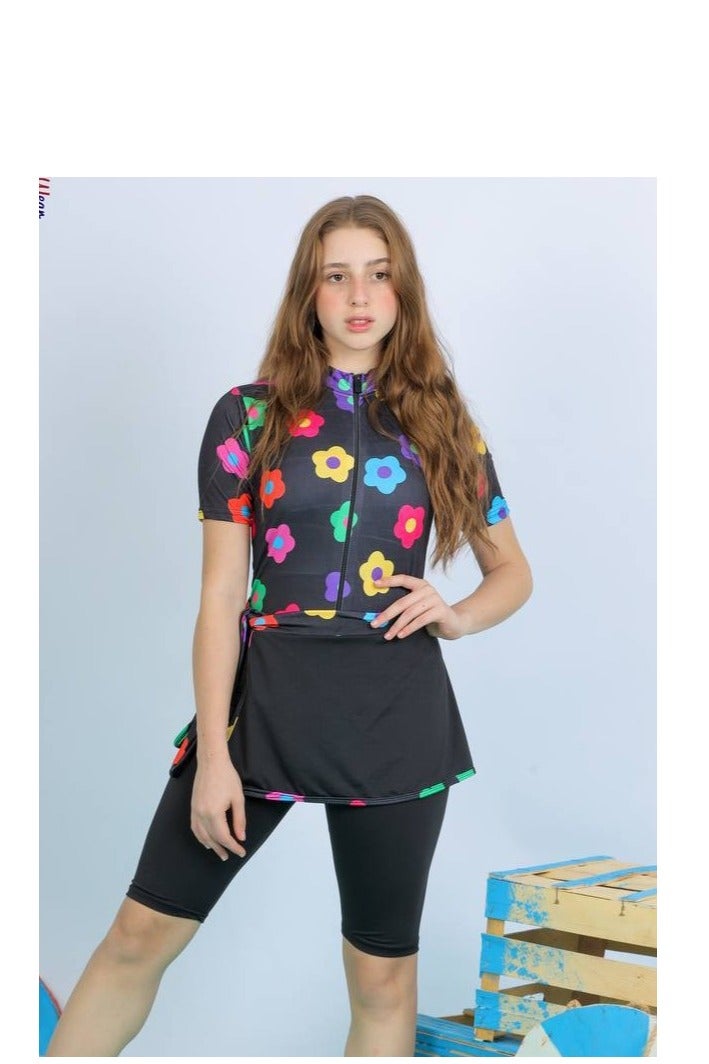 مايوه بناتي خامه واتر بروف سن محير 12سنة - Image 3