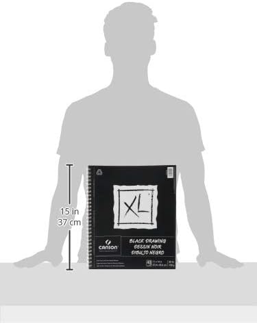 Canson XL Series Drawing Paper Black Wirebound Pad 11x14 inches 40 Sheets 92lb150g  Artist Paper for Adults and Students  Colored Pencil Ink Pastel Marker - Image 4