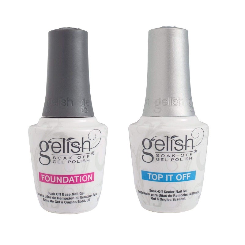 Gelish Dynamic Duo Soak Off Gel Nail Polish - Foundation Base and Top Sealer - Image 2