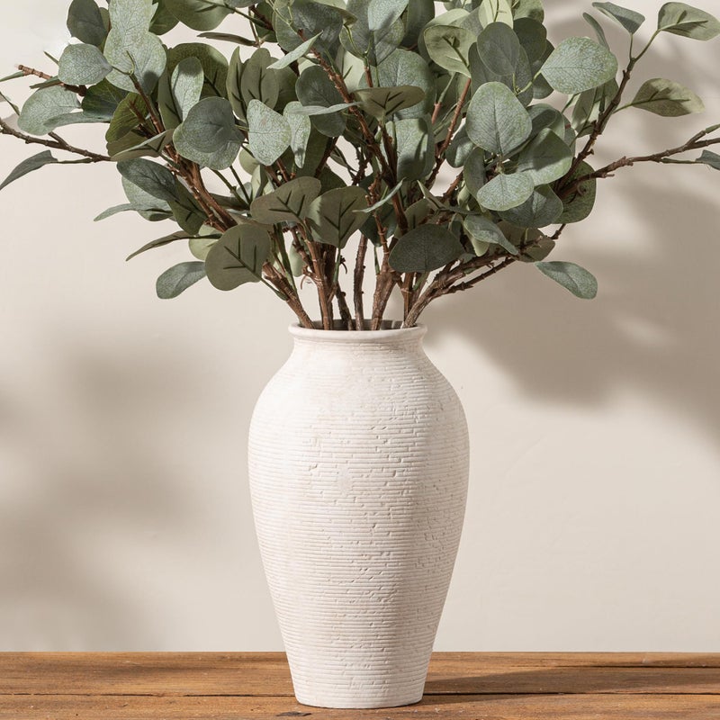 Vanselia Ceramic Flower Vase Home Decor - Large Tall Farmhouse Table Vases Rustic Vintage Living Room Kitchen Bedroom Decorations for House Book Shelf Office Coffee Desk Dining Fireplace (11" Rustic) - Image 5