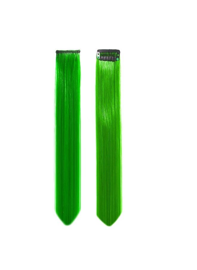 Paradise - Hair Streak Colored Extension Highlighter For Women And Girls (Set Of 4 Pc) (Green) - Image 1