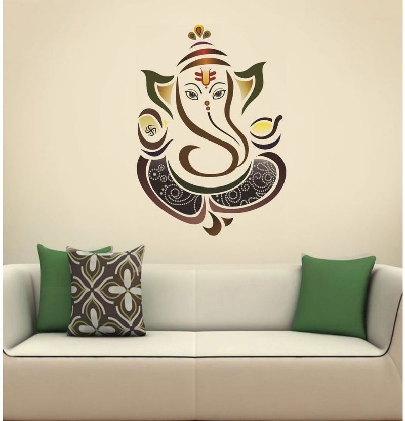 Eja Art Combo of 4 Wall Sticker Royal Peacock-(50 X 60 Cms) | Cute Mickey Mouse-(51 X 50 Cms) | Cute Bal Krishna Makhan Chor-(60 X 40 Cms) | Royal Ganesh-(50 X 45 Cms) - Matrial Vinyl - Image 3