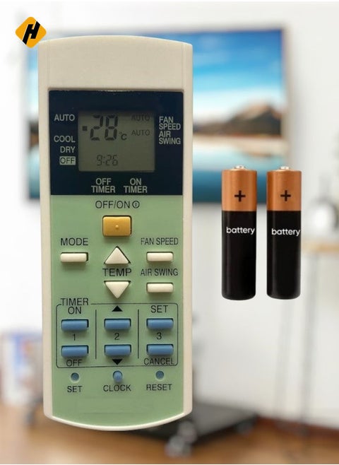 AC Remote No. 29 (No Backlight), Compatible/Replacement for Panasonic AC Remote Control – Exact Match Remote for Panasonic Air Conditioners – Easy-to-Use, Reliable, with Battery Included