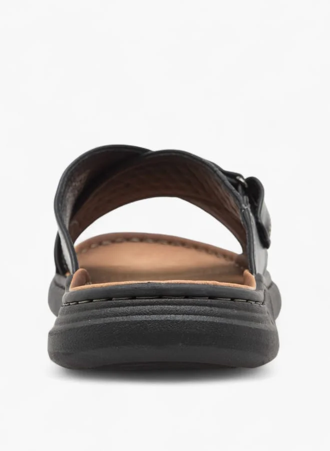 Le Confort Men Stitch Detail Cross Strap Sandals
