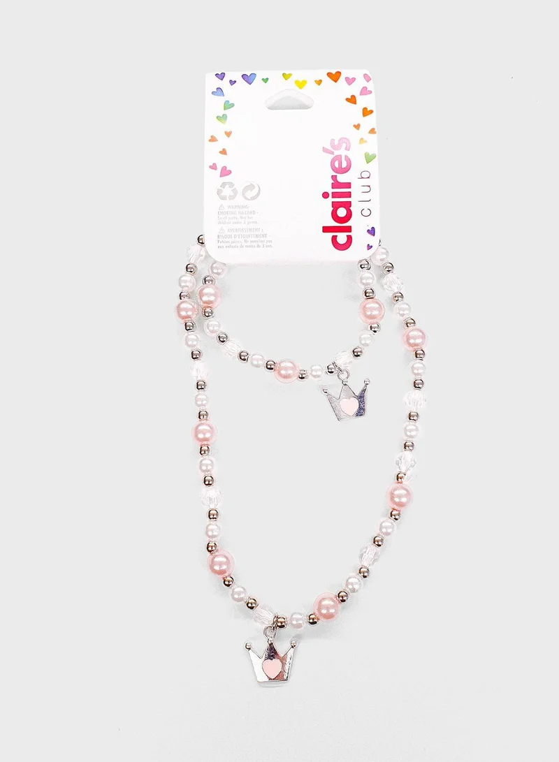 Claires Kids Crown Jewellery Set
