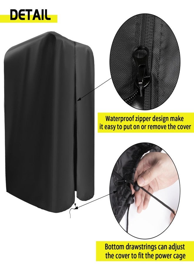 Guisong Gym Rack Cover with Waterproof Zipper, Protective Cover for Squat Rack/Weight Lifting Rack/Home Gym Workout Equipment-Indoor or Outdoor-47"W x 69"D x 84"H - Image 4