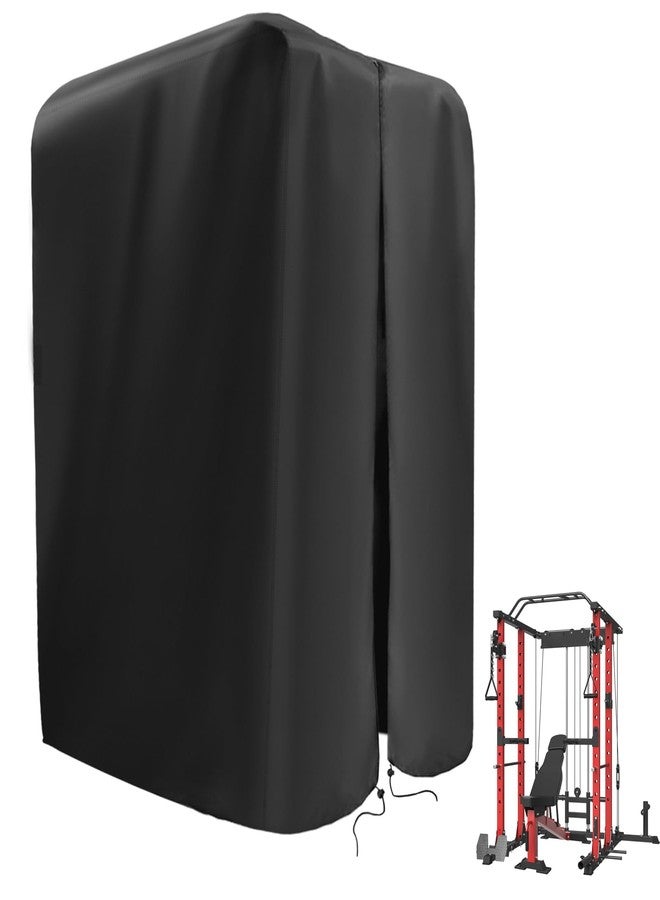Guisong Gym Rack Cover with Waterproof Zipper, Protective Cover for Squat Rack/Weight Lifting Rack/Home Gym Workout Equipment-Indoor or Outdoor-47"W x 69"D x 84"H - Image 1