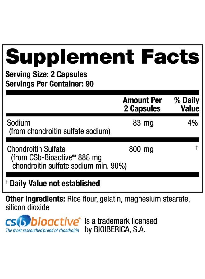 Theralogix Optiflexc Chondroitin Sulfate Joint Health Supplement (800Mg) ; 90 Day Supply ; Made In The Usa - Image 4