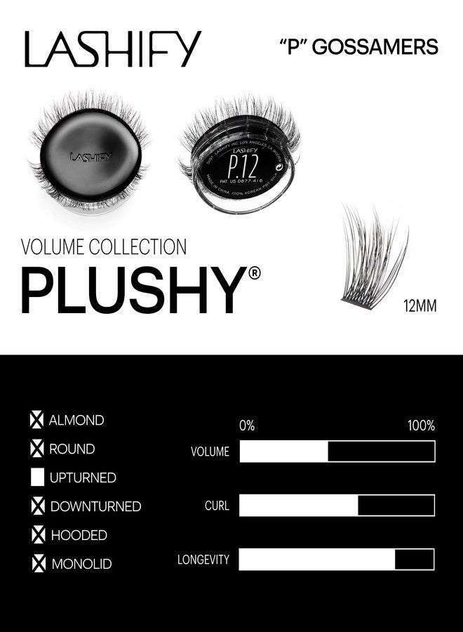 Lashify Plushy 12mm Gossamer Lashes in Black, Easy DIY False Lashes for a Voluminous Yet Still Natural Look - Image 3