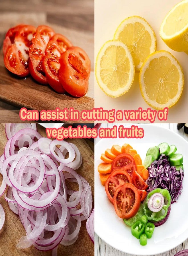 Hendiy Onion Slicer Holder, Large Onion Holder for Slicing Stainless Steel Tomato Cutter Vegetable Slicer Cutter Holder for Potato and Avocados, Eggs, Assistant Tool for Slicing Lemon - Image 5