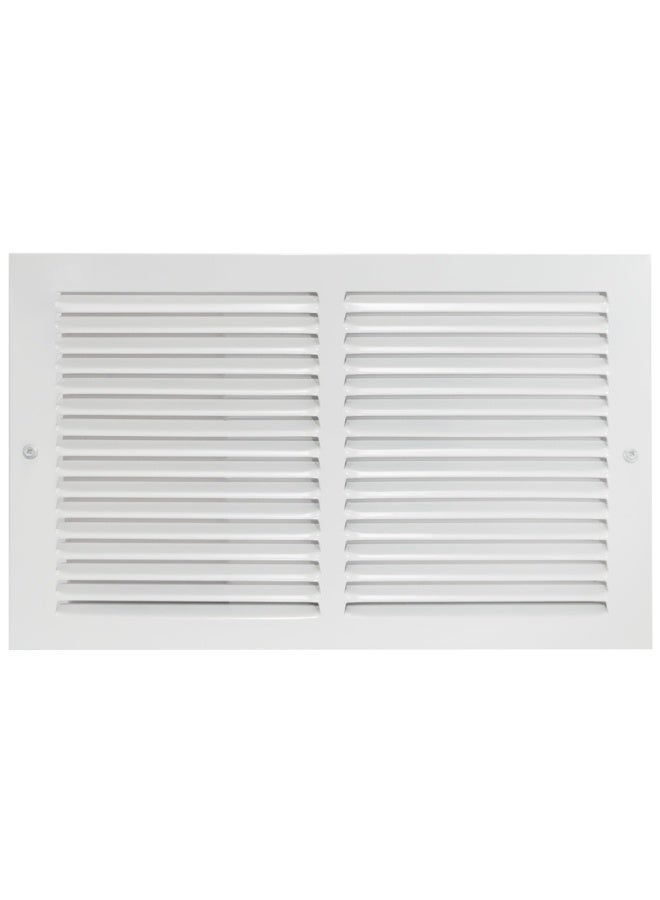 EZ-Flo Ez Flo 14 X 6 Inch Duct Opening White Return Air Vent Cover For Wall Or Ceiling Solid Steel Return Air Grille Hvac Air Return 61628 - Image 1