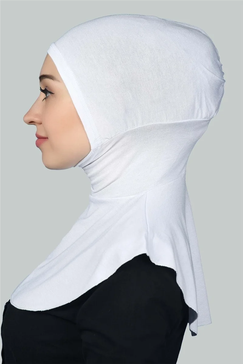 Altobeh Women's Hijab Practical Neck Collar Hijab - Sports Bonnet - White