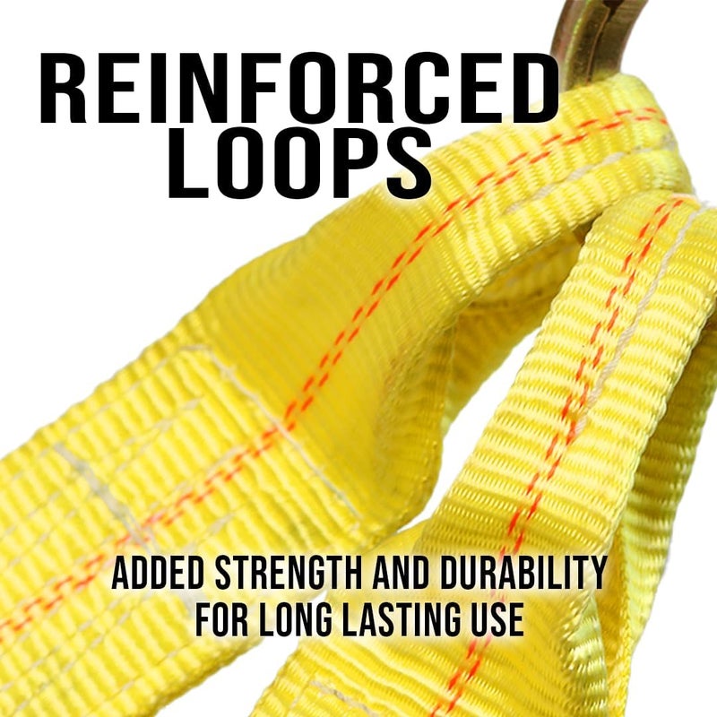 Boxer Tow Straps V Bridle 3” x 36” with J Hook and T-J Hook - 16,200 lbs Capacity - Image 4