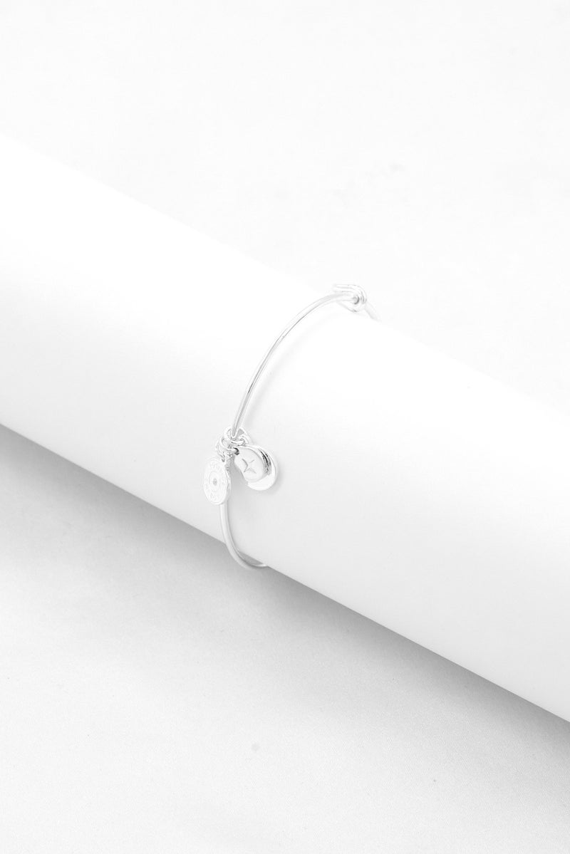ALEX AND ANI Women Silver-Tone Canary Charm Bangle Bracelet - Silver - Image 3