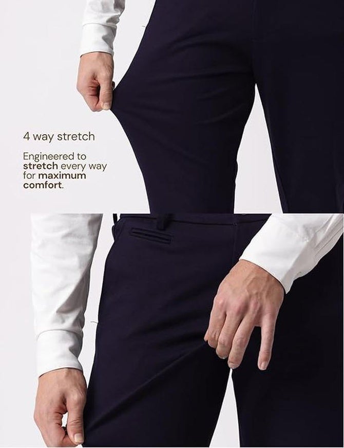 fyltr Men’s Casual Trousers -  Fourway  Stretch Pants | Slim Fit | Trousers for Men | Stretchable Formal Pant Trouser | Soft & Comfortable |Casual Pants for Man - Image 3