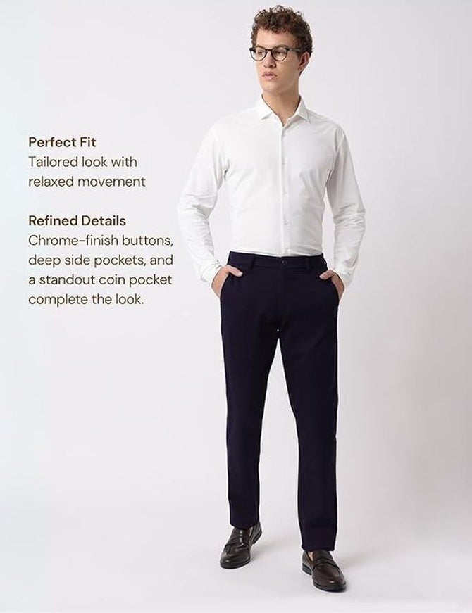 fyltr Men’s Casual Trousers -  Fourway  Stretch Pants | Slim Fit | Trousers for Men | Stretchable Formal Pant Trouser | Soft & Comfortable |Casual Pants for Man - Image 4