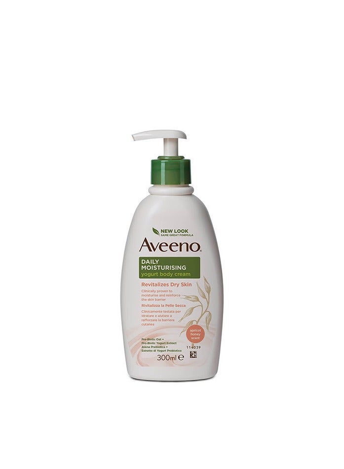 Aveeno Daily Moisturizing Yogurt Body Cream Apricot and Honey 300ml - Image 1