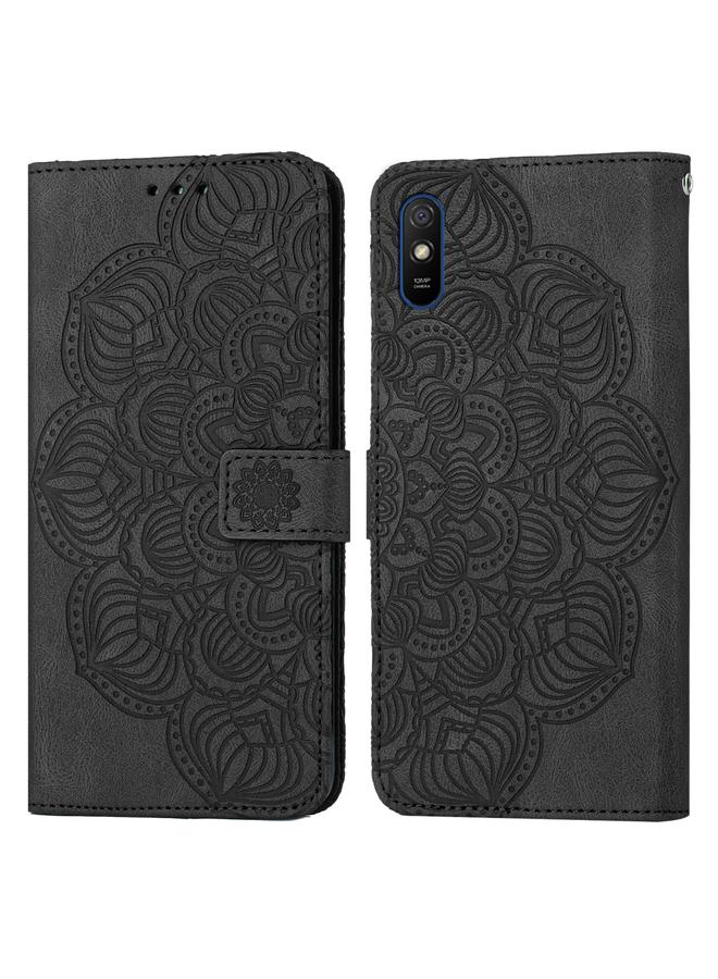 Case For Xiaomi Redmi 9A Mandala Embossed Flip Leather Phone Case