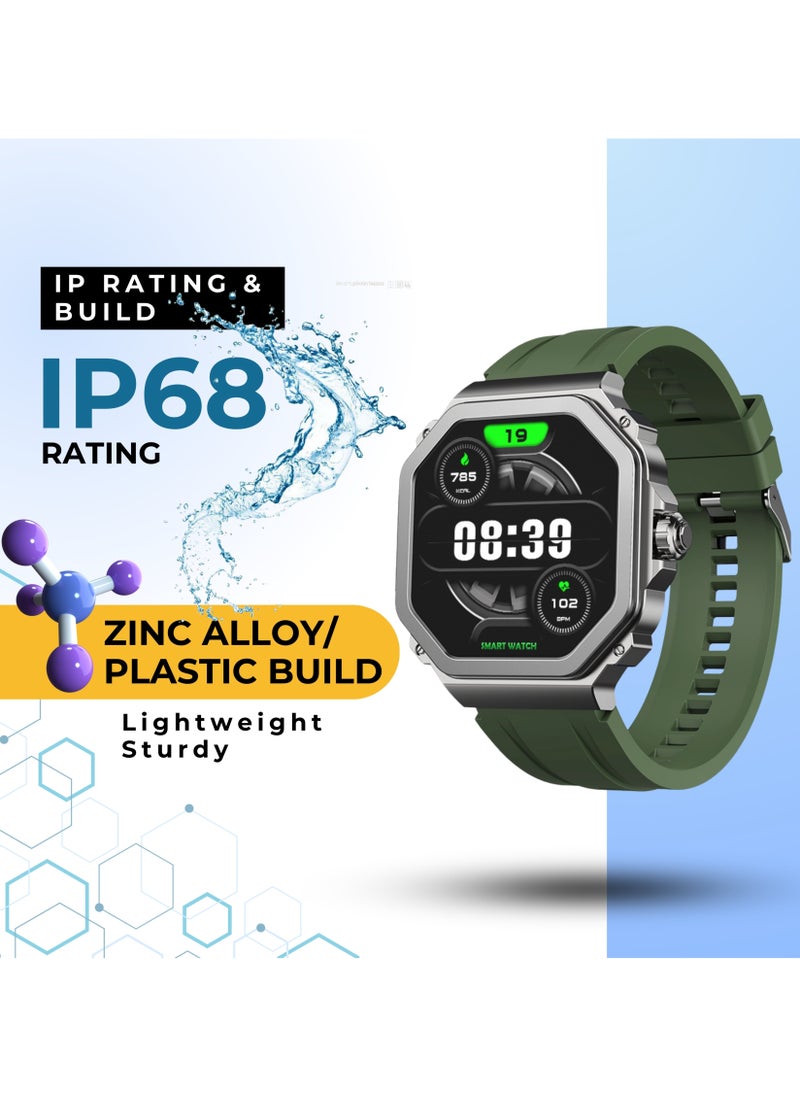 GRABIT - G-TRAX Smartwatch AMOLED Display & Bluetooth Calling features a 1.43” Super AMOLED display, Bluetooth calling, SOS calling, and AI voice assistant. With heart rate monitoring, sports modes, and 100+ watch faces, it’s perfect for fitness and daily use. A 400mAh battery offers 30-day standby, and the IP68 zinc alloy body ensures durability. Compatible with iPhone, Samsung, OnePlus, Xiaomi, Huawei, Google Pixel, and more. It comes in Metal Black with an extra stainless-steel strap. - Image 1