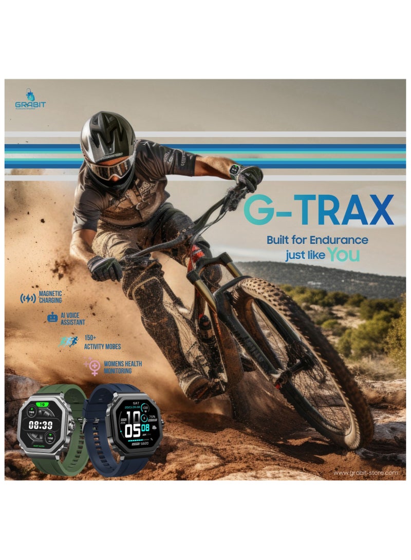 G-TRAX Smartwatch – AMOLED Display, Bluetooth Calling & Fitness Tracker