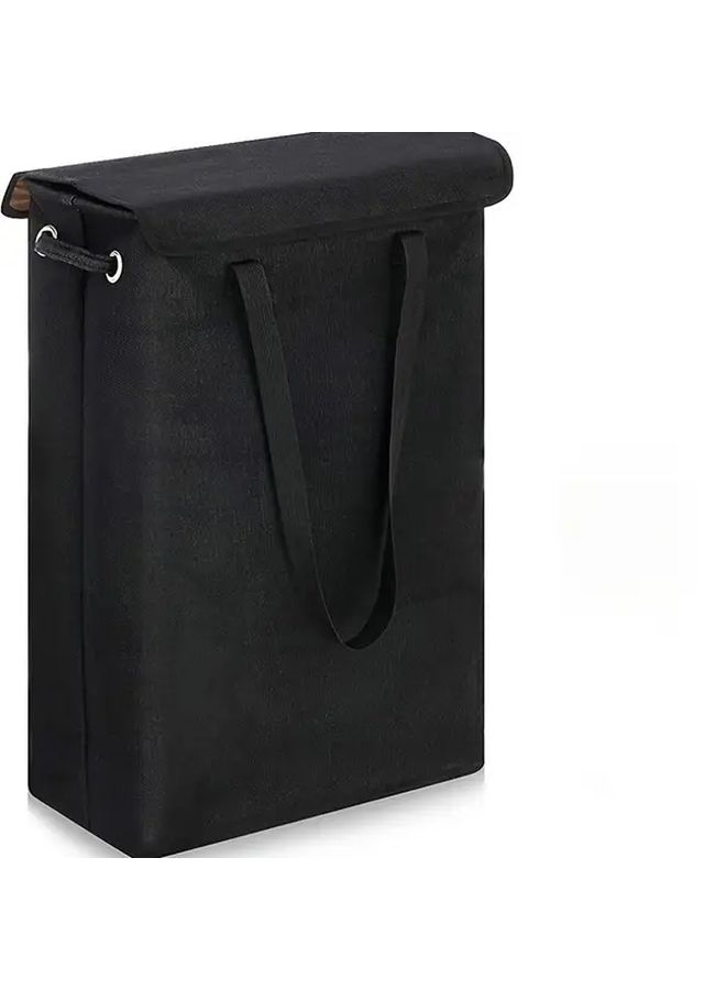 Beige Large Capacity Foldable Laundry Hamper With Handles Durable Fabric Storage Basket For Clothes Yoga Mats Bedroom Bathroom Organization - Image 5
