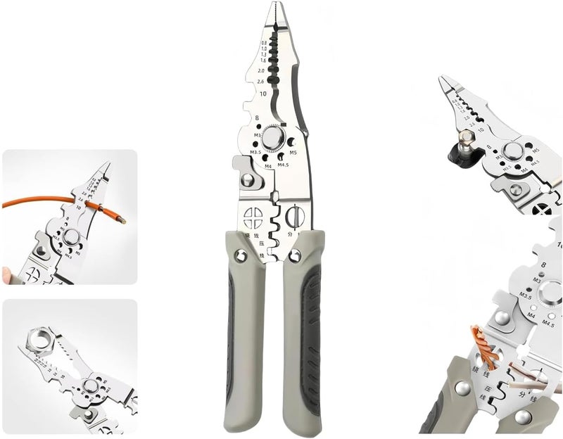 Deoxys Wire Stripper MultiFunction Wire Strippers Wire Stripper Tool Wire Crimping Tool Wire Cutter Electrical Wire Crimper Tool Wire Strippers Electrical Cable Stripper - Image 1
