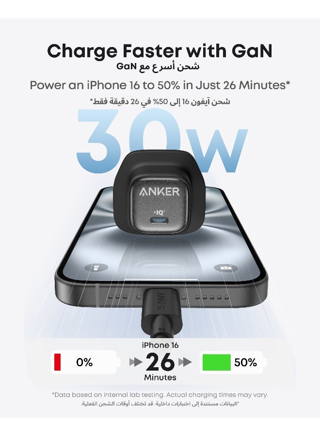 Anker 30W USB C Plug, Zolo Compact GaN USB C Charger, Enhanced Temperature Control, Compact Design and 3X Faster Charging, Compatible with iPhone, iPad, Samsung, Pixel, and More - Image 4