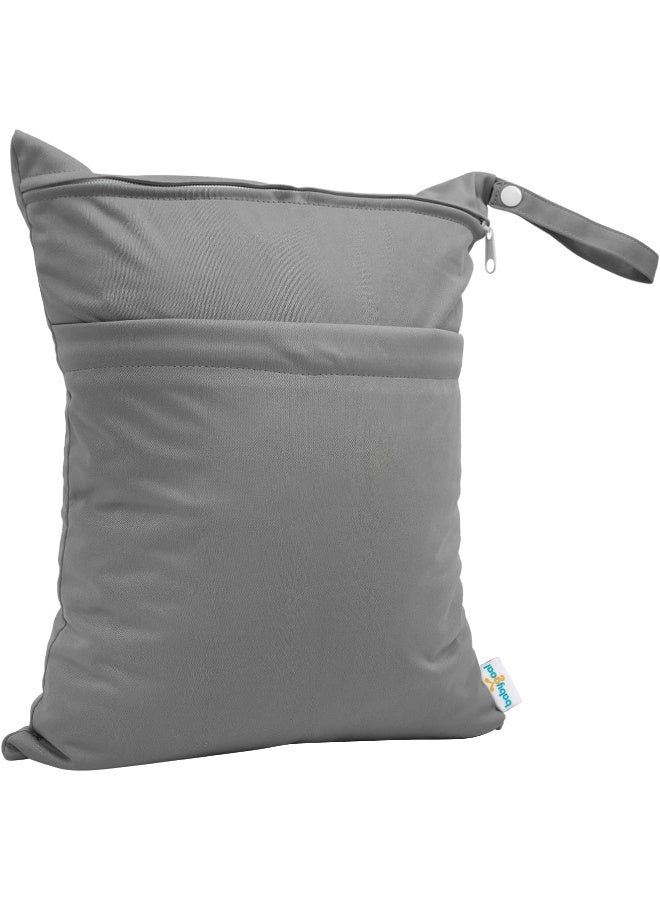 babygoal Wet Dry Bags for Baby Cloth Diapers, Washable Travel Bags, Beach, Pool, Gym Bag for Swimsuits & Wet Clothes with Two Zippered Pockets 3 Pack(S,M,L), 3SML01 - Image 4