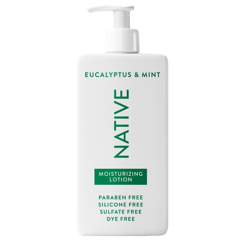 Native Body Lotion Contains Naturally Derived Plant-Based Moisturizers for Women and Men | Restores Dry Skin, Eucalyptus & Mint, 16.5 fl oz - Image 1