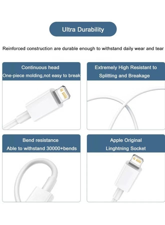 Golau iPhone Charger Cable 2M [MFi Certified] USB C to Lightning Cable Fast Charging Power Delivery PD 20W iPhone Cable for iPhone 14/14 Pro/14 Plus/14 Pro Max, iPad Pro, iPhone 8-13 All Series - Image 4